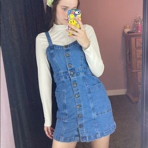 Buttoned denim dress